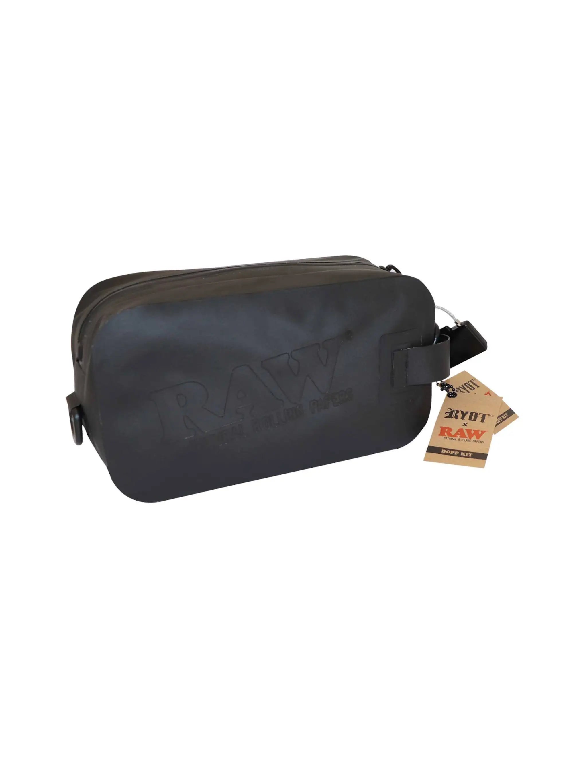 RYOT x RAW Dopp Kit zur sicheren und organisierten Aufbewahrung von Rolling Papers und Zubehör im RAW Design.