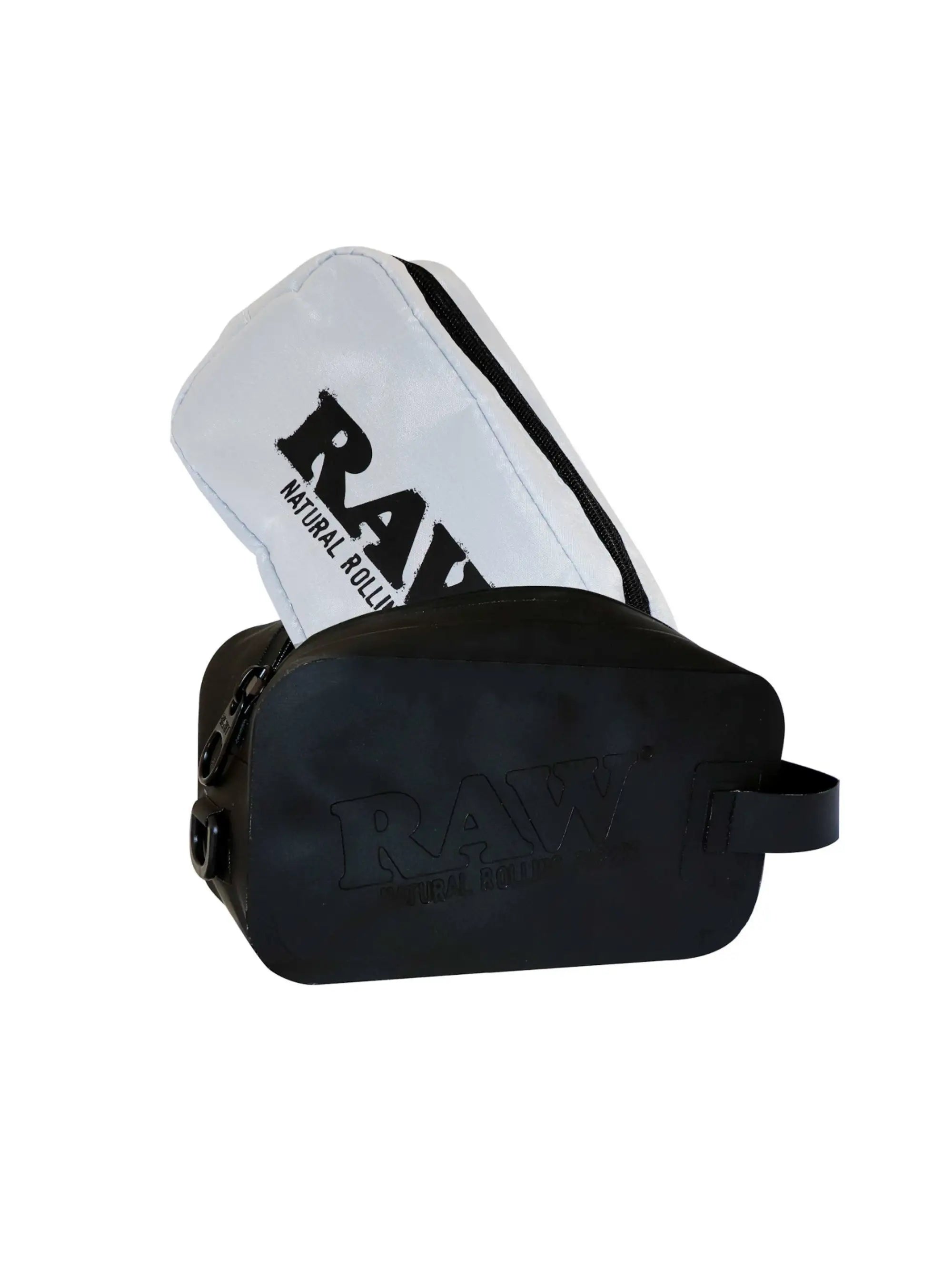 RYOT x RAW Dopp Kit zur sicheren und organisierten Aufbewahrung von Rolling Papers und Zubehör im RAW Design.