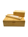 Bambus-Stoner Box komplett geschlossen mit sichtbarer Maserung.